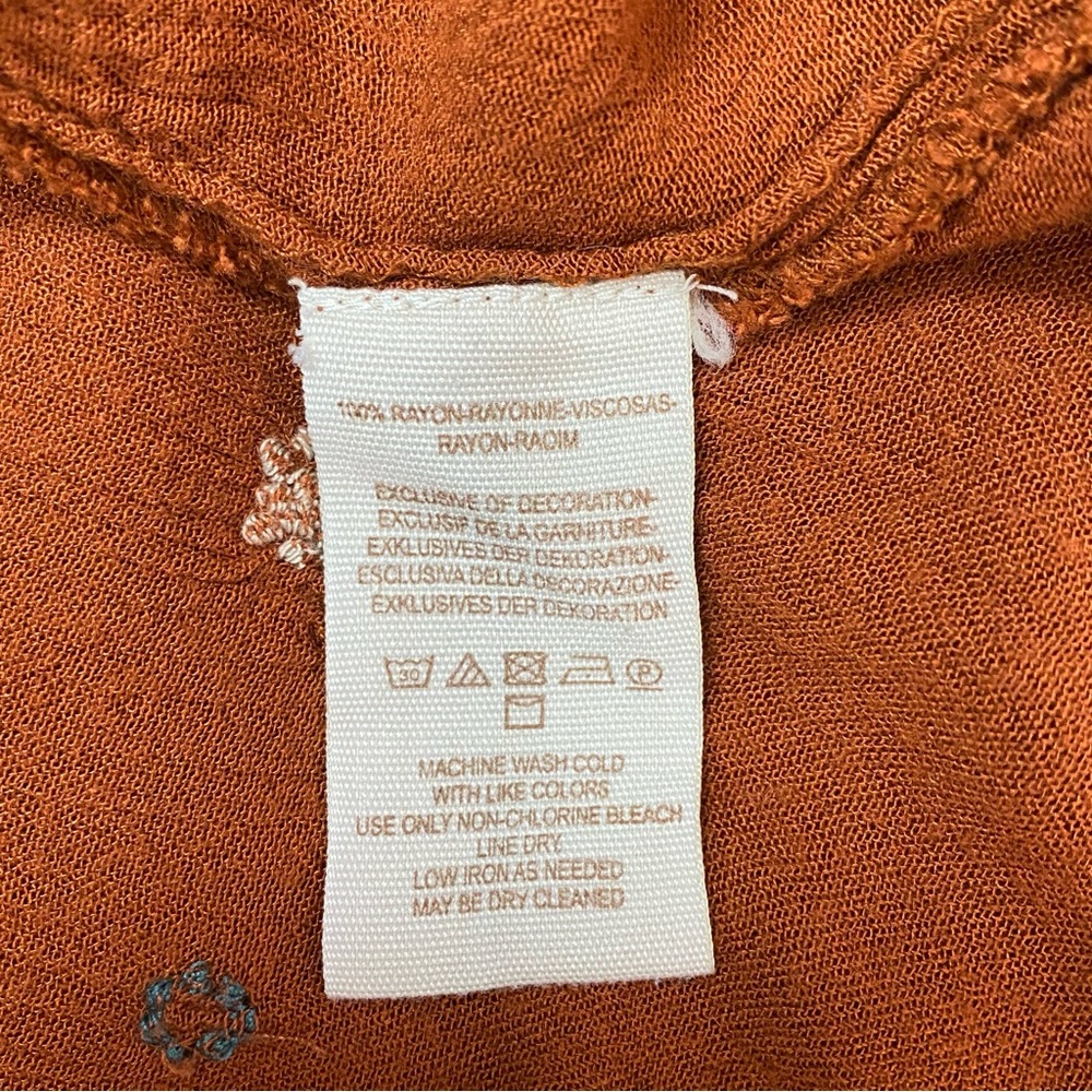 Free People Star Gazer Embroidered Dress Brown Size Small - Picture 7 of 12
